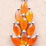 Silver pendant with cut orange opals Ag 925 014252 OROP