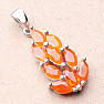 Silver pendant with cut orange opals Ag 925 014252 OROP