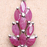 Silver pendant with cut rubies Ag 925 014252 RB