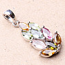 Silver pendant with multicolored cut tourmalines silver Ag 925 014252 MT