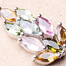 Silver pendant with multicolored cut tourmalines silver Ag 925 014252 MT