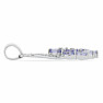 Silver pendant with cut tanzanites and zircons Ag 925 019956 TZ