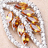 Silver pendant with Madeira citrine and zircons in the shape of a leaf Ag 925 019981 MCT