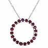 Silver pendant with cut rubies Ag 925 034766 RB