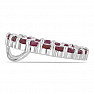 Silver pendant with cut rubies Ag 925 034766 RB