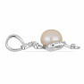 Silver pendant with pink pearl and zircons Ag 925 09711 PP