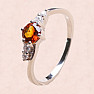 Silver ring with Madeira citrine and zircons Ag 925 011580 MCT