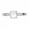 Silver ring with Ethiopian opal and zircons Ag 925 012812 ETOP