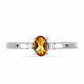 Silver ring with Madeira citrine and zircons Ag 925 015001 MCT