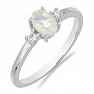 Silver ring with Ethiopian opal and zircons Ag 925 015001 ETOP