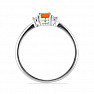 Silver ring with orange opal and zircons Ag 925 015001 OROP