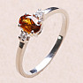 Silver ring with Madeira citrine and zircons Ag 925 015001 MCT