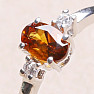 Silver ring with Madeira citrine and zircons Ag 925 015001 MCT