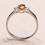 Silver ring with Madeira citrine and zircons Ag 925 015001 MCT