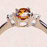 Silver ring with Madeira citrine and zircons Ag 925 015001 MCT