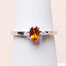 Silver ring with Madeira citrine and zircons Ag 925 015001 MCT