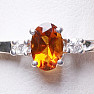 Silver ring with Madeira citrine and zircons Ag 925 015001 MCT