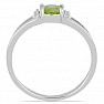 Silver ring with cut olivine and zircons Ag 925 015090 PD