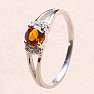 Silver ring with Madeira citrine and zircons Ag 925 015090 MCT