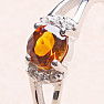 Silver ring with Madeira citrine and zircons Ag 925 015090 MCT