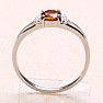 Silver ring with Madeira citrine and zircons Ag 925 015090 MCT