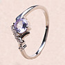 Silver ring with tanzanite and zircons Ag 925 015092 TZ