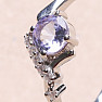 Silver ring with tanzanite and zircons Ag 925 015092 TZ