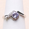 Silver ring with tanzanite and zircons Ag 925 015092 TZ