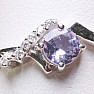 Silver ring with tanzanite and zircons Ag 925 015092 TZ