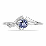 Silver ring with tanzanite and zircons Ag 925 015092 TZ