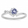 Silver ring with tanzanite and zircons Ag 925 015092 TZ