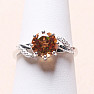 Silver ring with large cut nanozultanite and zircons Ag 925 015554 ZUL