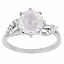 Silver ring with large cut rosette and zircons Ag 925 015554 RQ