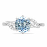 Silver ring with large Blue Sky topaz and zircons Ag 925 015554 BT