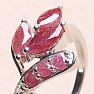 Silver ring with cut rubies Ag 925 023241 RB