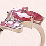 Silver ring with cut rubies Ag 925 023241 RB