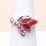 Silver ring with cut rubies Ag 925 023241 RB