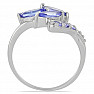 Silver ring with cut tanzanites Ag 925 023241 TZ