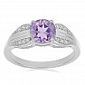 Silver ring with Brazilian amethyst and zircons Ag 925 026068 BRAME