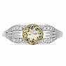 Silver ring with cut citrine and zircons Ag 925 026068 CT