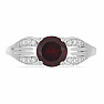 Silver ring with cut garnet and zircons Ag 925 026068 GT