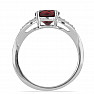 Silver ring with cut garnet and zircons Ag 925 026068 GT