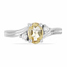 Silver ring with cut citrine and zircons Ag 925 026295 CT