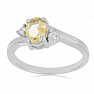 Silver ring with cut citrine and zircons Ag 925 026295 CT