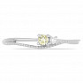 Silver ring with Lemon topaz and zircon Ag 925 031121 LET