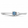 Silver ring with London topaz and zircon Ag 925 031121 LT