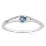 Silver ring with London topaz and zircon Ag 925 031121 LT