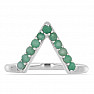 Silver ring with cut emeralds Ag 925 034710 EM