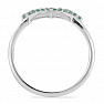 Silver ring with cut emeralds Ag 925 034710 EM