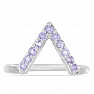 Silver ring with cut tanzanites Ag 925 034710 TZ